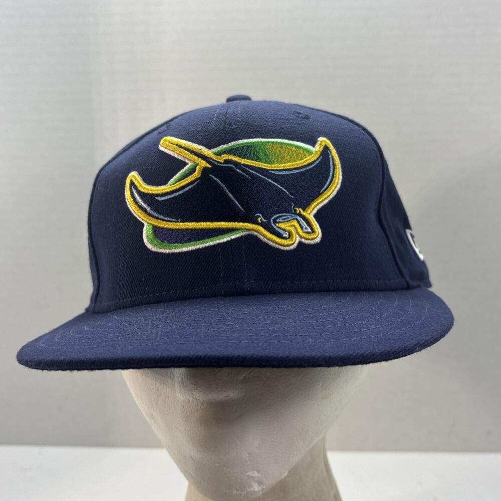 Tampa Bay Devil Rays New Era Authentic Alt Blue 59Fifty Fitted MLB Cap Hat 7 1/8